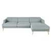 Canapé d'angle droit style scandinave 4/5 places vert